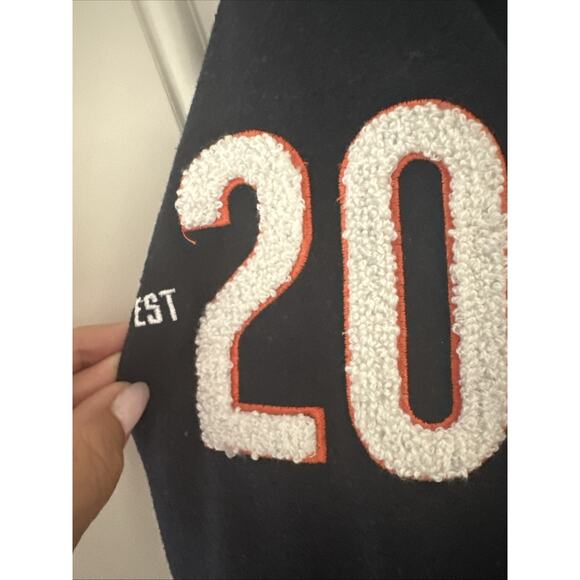 NFL Ultra Game Chicago Bears Varsity Coaches Snap Up Felt Jacket Coat Youth 8 - Picture 9 of 13